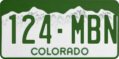 CO license plate 124MBN