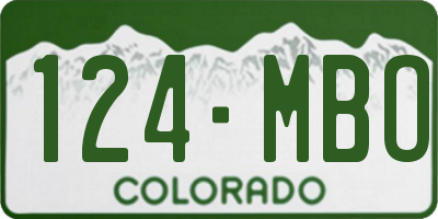 CO license plate 124MBO