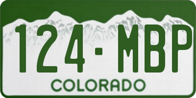 CO license plate 124MBP