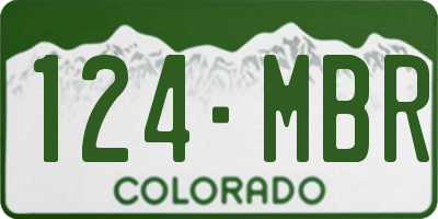 CO license plate 124MBR