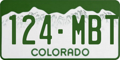 CO license plate 124MBT