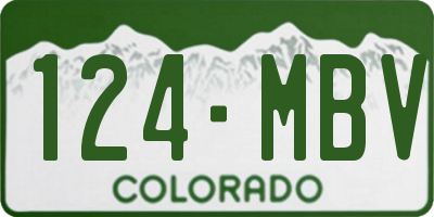 CO license plate 124MBV