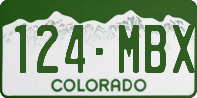 CO license plate 124MBX