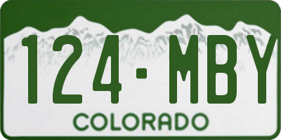 CO license plate 124MBY
