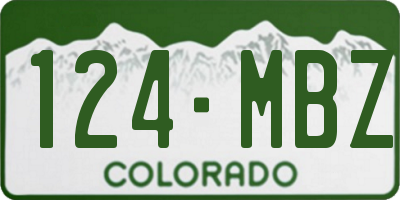 CO license plate 124MBZ