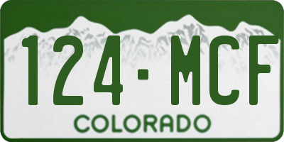 CO license plate 124MCF