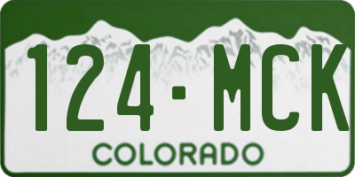CO license plate 124MCK
