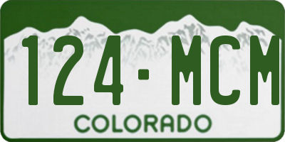 CO license plate 124MCM