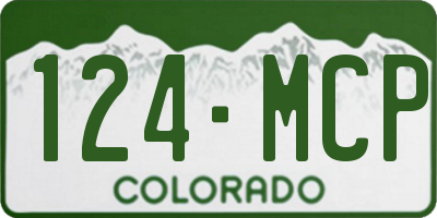 CO license plate 124MCP