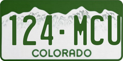 CO license plate 124MCU
