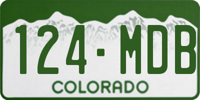 CO license plate 124MDB