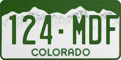 CO license plate 124MDF