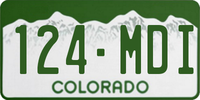 CO license plate 124MDI