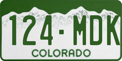 CO license plate 124MDK