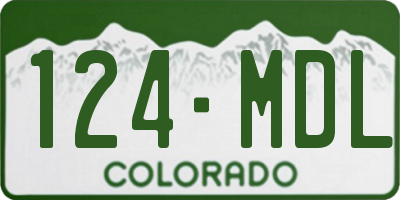CO license plate 124MDL