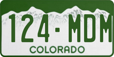 CO license plate 124MDM