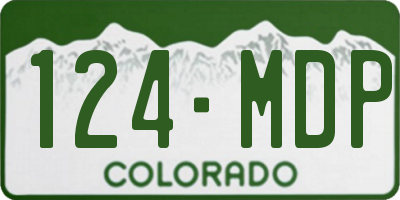 CO license plate 124MDP