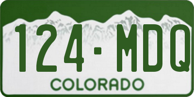 CO license plate 124MDQ