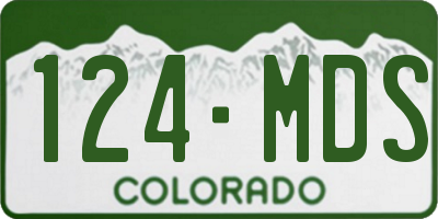 CO license plate 124MDS