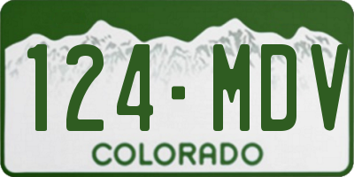 CO license plate 124MDV