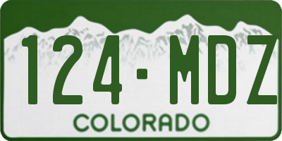 CO license plate 124MDZ