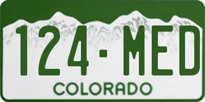 CO license plate 124MED
