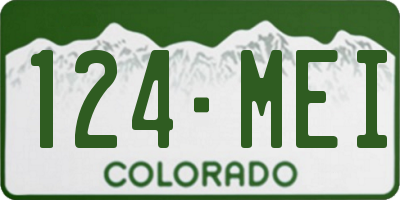 CO license plate 124MEI
