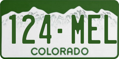 CO license plate 124MEL