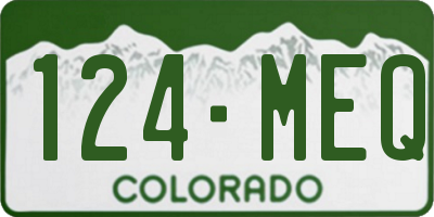 CO license plate 124MEQ