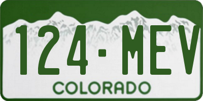 CO license plate 124MEV