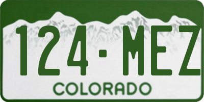 CO license plate 124MEZ