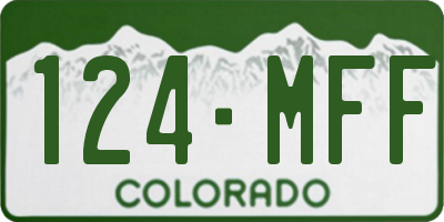 CO license plate 124MFF