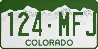 CO license plate 124MFJ