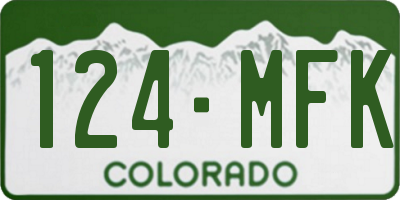 CO license plate 124MFK