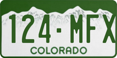 CO license plate 124MFX