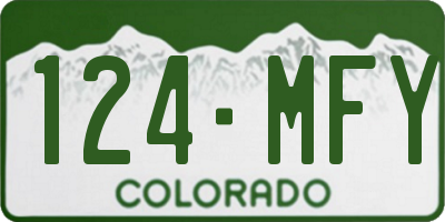 CO license plate 124MFY
