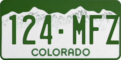 CO license plate 124MFZ