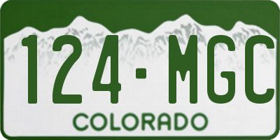 CO license plate 124MGC
