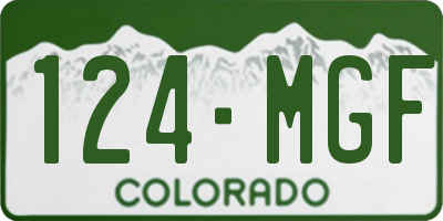 CO license plate 124MGF