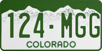 CO license plate 124MGG