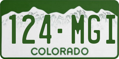 CO license plate 124MGI