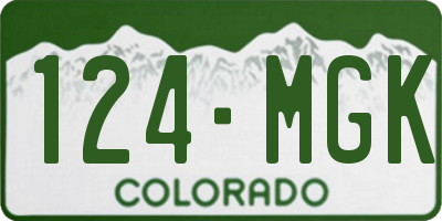 CO license plate 124MGK