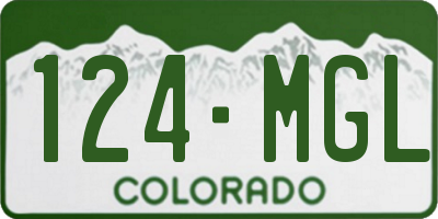 CO license plate 124MGL