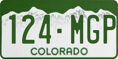 CO license plate 124MGP