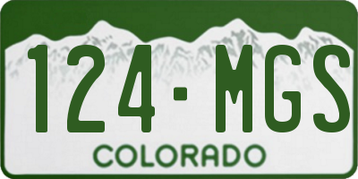 CO license plate 124MGS