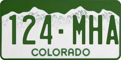 CO license plate 124MHA