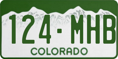 CO license plate 124MHB