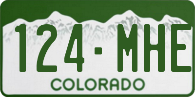 CO license plate 124MHE