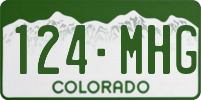 CO license plate 124MHG