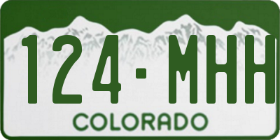 CO license plate 124MHH